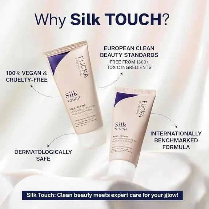 Flicka Silk Touch Milk Cream Moisturizer 100gm | Soft & Hydrated Skin Care
