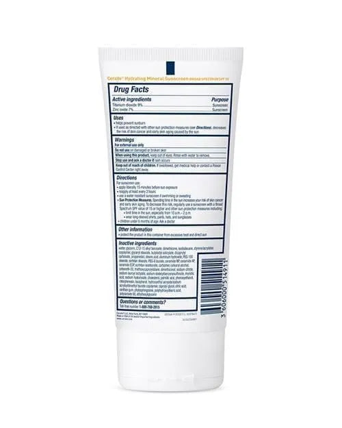 CeraVe Hydrating Sunblock SPF 50 Body 200ml | Moisturizing Sunscreen
