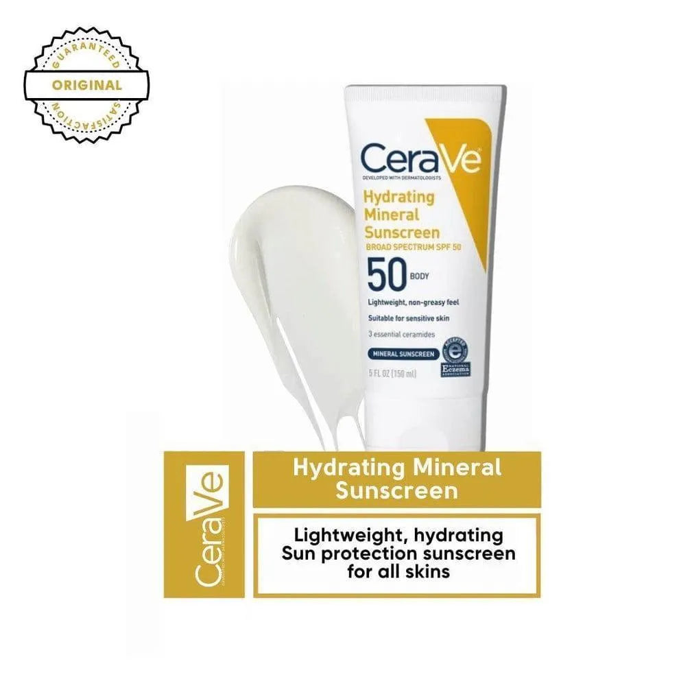 CeraVe Hydrating Sunblock SPF 50 Body 200ml | Moisturizing Sunscreen