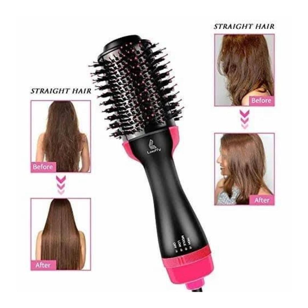 3-in-1 One Step Hair Dryer and Styler Hot Air Brush - Professional Blowout Volumizer & Straightener