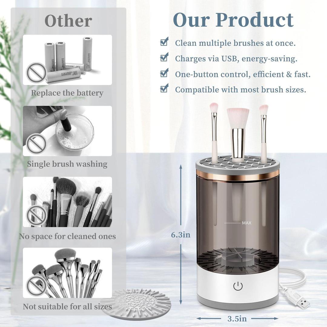 Reusable Makeup Brush Cleaner | No-Leak & Eco-Friendly Cleaning Tool