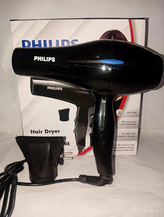 Philips PH-2140 Pro Air Shine Hair Dryer 5000W - Professional High-Power Salon Blow Dryer with Concentrator
