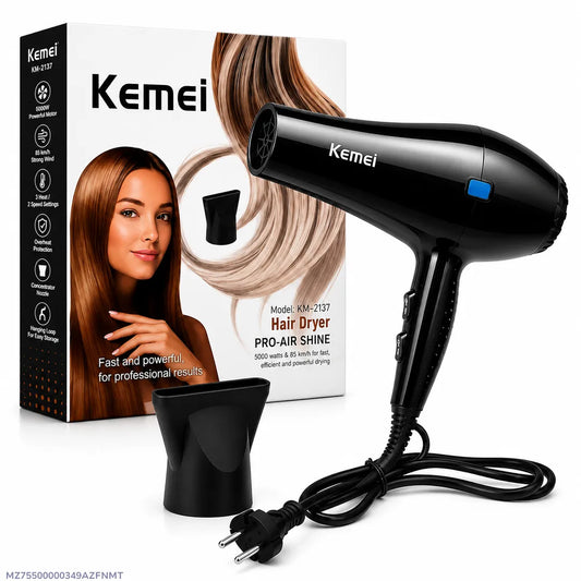 Professional Hair Dryer KM-2137 | Fast Drying & Powerful Styling